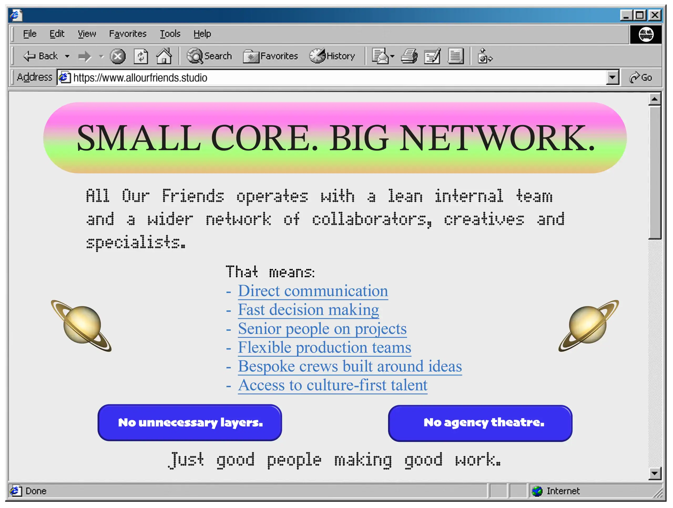 Small core, big network